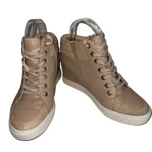 Aldo Nude Wedge Sneaker size 8.5